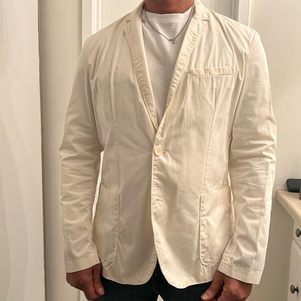 Cream suit jacket